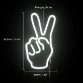 LED neon megvilágítású logó a falon - PEACE