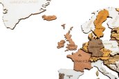 Большая деревянная карта мира 4D - Большие настенные карты из дерева 300x150см - ОРИГИНАЛ
