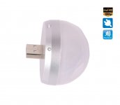 USB Full HD kamera v tvare polgule s LED svetlom