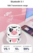 Speaker for children with a changing face - Small portable wireless bluetooth 3W - White