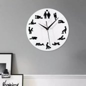 Kamasutra hodiny nástěnné - Hodiny na zeď s motivem Kamasutry 30cm