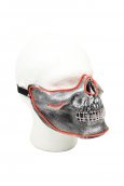 Máscara facial com LED Crânio brilhante - vermelho