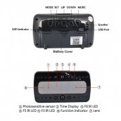 Wifi wekker Full HD Camera + 10 IR LED + Bewegingsdetectie + AC / DC voeding