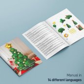 Árvore de balão - Árvore de Natal com balão inflável (66 balões de natal) - Branco / verde até 195cm