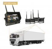 Wireless rear camera with monitor - 4x camera + 7" LCD with DVR (Audio + Video) + 128GB SDXC Card