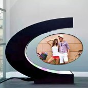Moldura flutuante para fotos - molduras de vidro flutuantes magnéticas com iluminação de cores RGB
