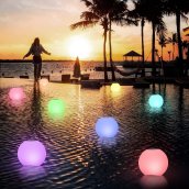 Floating speaker - ball swimming pool bluetooth waterproof speaker IP67 with color lights RGB LED + 5W