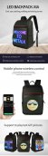 Mochila inteligente LED, animación programable o texto con pantalla LED 24x24cm (control a través de teléfono inteligente)