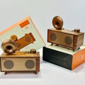 ミニ古いラジオ - Bluetooth + FM/AM ラジオ/AUX/USB ディスク/Micro