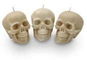 Xemgħat tal-kranju 3pcs sett - Xemgħa tal-Paraffin Wax għal Halloween