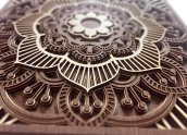 Décoration murale mandala en bois - Décoration murale mandala en bois 3D - Tibet
