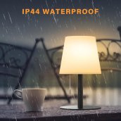 Battery operated table lamp - Outdoor LED lamp with switching cord waterproof IP44
