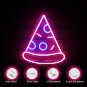 PIZZA - 벽에 LED 로고 네온 조명 조명 광고