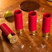 Bullet shot glass - nuċċalijiet shotgun bullets sett 4pcs ta 'volum 44 ml