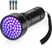 Baterka s uv světlem - UV detekční baterka světlo 395nm ultrafialová s 51x LED výkonem