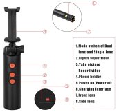 Boroskopická kamera 8mm duálna FULL HD s Wifi + podstavcom na mobil - 5m kábel