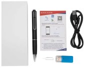 Bolígrafo grabador de voz - Bolígrafo grabador de audio - Transmisión de sonido digital espía en vivo a través de APP + duración de batería hasta 9 días