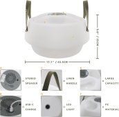 Floating drink holder - colored LED light pool float with cup holder (drink floaties) + bluetooth speaker 5W with IP66