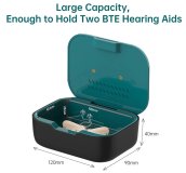 Limpiador de dientes postizos: retenedor de dentaduras postizas/anillos/auriculares secador UVC ultrasónico hasta 50 ℃