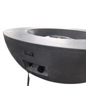 Kerek propán tűzrakás - Beton gázkandalló kültéri asztal - 106x40 cm FENIX szürke