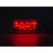 LED 목걸이 빨간색 - 디스플레이에 프로그래밍 가능한 텍스트