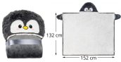 Sudadera/manta de pingüino - Manta de televisión con capucha original de forro polar para mujeres y niños 150 x 120 cm