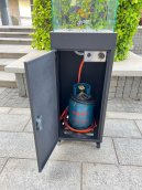 Gas heater - portable propane heater for gas cylinder outdoor use 155x42x42cm - FLAMEO