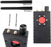 Rejtett kém kamera és hibadetektor GSM, GPS, RF és kém eszközökhöz
