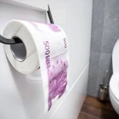 Papel higiénico Billete de 500 euros en rollo - papel higiénico con billetes de 500 €