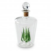 SET decanter tequila - botol tequila 840ml mewah + 4 gelas pada dirian kayu (buatan tangan)