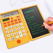 メモ帳付きソーラー電卓 6.5 インチ LCD 科学計算機能 + 書き込みペン