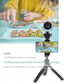 Trépied pour vloggers - SET pour smartphone avec lumière LED et microphone externe