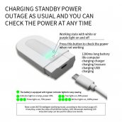 UV light sanitizer with motion sensor - White LED + UVC sterilization LED