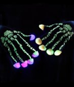 Guantes luminosos LED - esqueleto