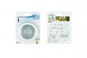 Nalepovacie LED svetlo okrúhle na 3x 1,5V AAA batérie + pohybový senzor
