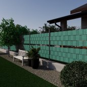 PVC privacy tape fence slats for 3D mesh fence panels with height 19 cm - green color