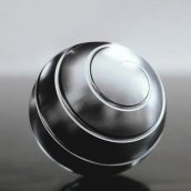 Bola giratória cinética - globo giratório antiestresse com efeito de ilusão óptica hipnótica de 4 cm