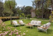 Wooden garden seating - Luxury sofa set for 5 people + coffee table