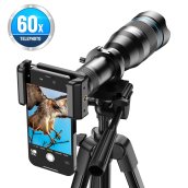 Teleobjektiv za mobilni telefon 60x zoom s držačem i podesivim stativom 43 - 137 mm