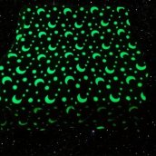 Fluoreszierende Decke - im Dunkeln leuchtende Decke für Kinder mit Nachthimmel-Motiv Flanell 130 x 150 cm