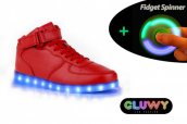 Sapatos leves led - tênis vermelhos