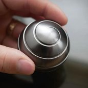 Bola giratória cinética - globo giratório antiestresse com efeito de ilusão óptica hipnótica de 4 cm