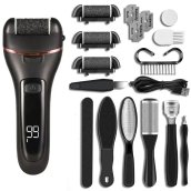 Máquina de pedicura (lima para pies) - Raspador eléctrico para pies, removedor de durezas para pies + resistente al agua - juego de 10 accesorios