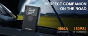 Portable battery 8000 mAh + car jump starter + starting cables + Car compressor 150 PSI