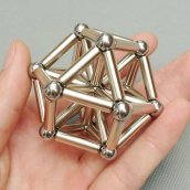 NeoCube mágneses rudak golyóval - arany és ezüst