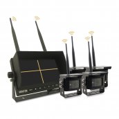 Wireless rear camera with monitor - 4x camera + 7" LCD with DVR (Audio + Video) + 128GB SDXC Card