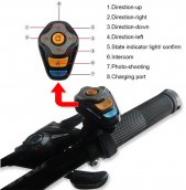 Bike helmet - Intelligent Smart LED helmet with remote control on the handlebars