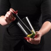 Koktél shaker szett 750 ml - Vegyes italos ajándékkészítő készlet 11 kiegészítővel fekete