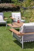 Wooden garden seating - Luxury sofa set for 5 people + coffee table