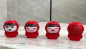Childrens speaker with a changing face Portable wireless bluetooth 3W - Red